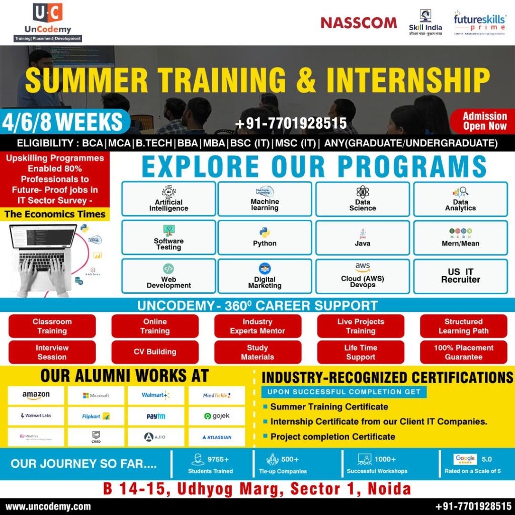 Summer Training in Noida Delhi